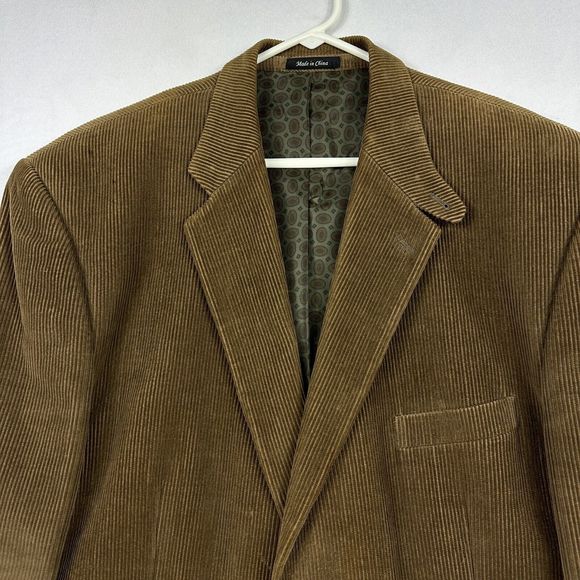 Ralph Lauren Corduroy Blazer Mens 48L Sports Coat Brown Elbow Patch Jacket (46L) - Picture 6 of 14